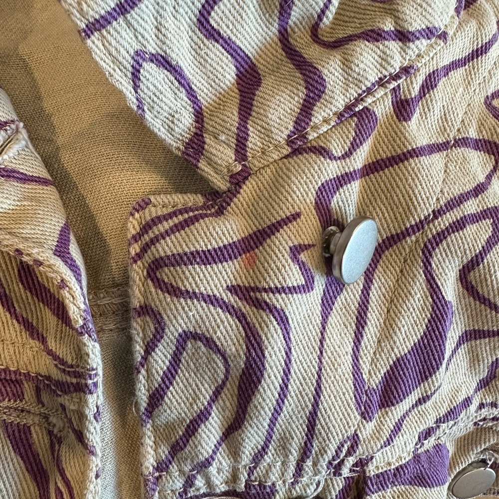 Women's Purple and Cream Jacket - Picture 4 of 5